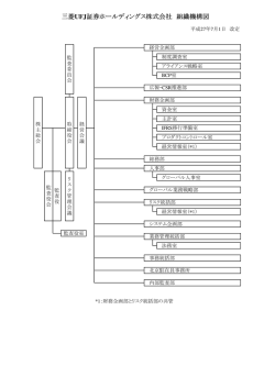 三菱UFJ証券ホールディングス株式会社 組織機構図