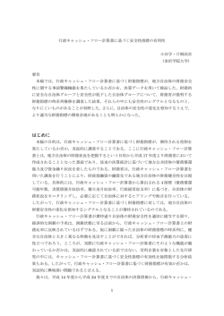 行政キャッシュ・フロー計算書に基づく安全性指標の有用性
