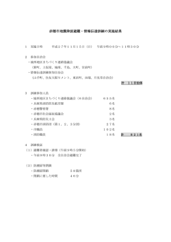 赤穂市地震津波避難・情報伝達訓練の実施結果