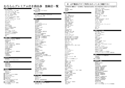 むろらんプレミアム付き商品券 登録店一覧