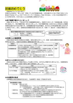妊娠したときのご案内(PDF形式：323KB