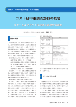 コスト研中東調査2015の概要