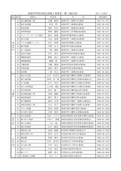 東彼杵町指定排水設備工事業者一覧（地区別）