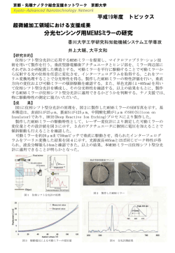 分光センシング用MEMSミラーの研究
