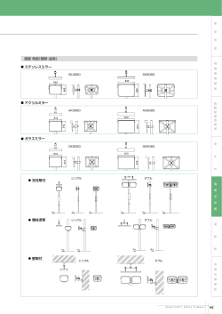 鏡面 角型（種類・金具） ステンレスミラー アクリルミラー ガラスミラー 支柱