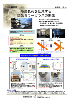 冷房負荷を低減する 調光ミラーガラスの開発
