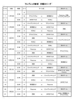 ランブレッタ新宮 月曜日リーグ