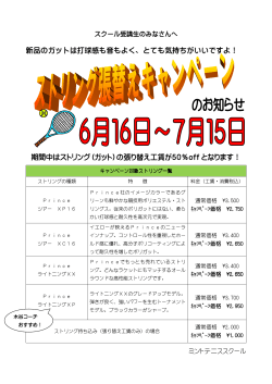 新品のガットは打球感も音もよく、とても気持ちがいいですよ