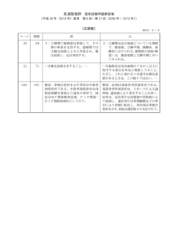 柔道整復師 国家試験問題解答集 ［正誤表］