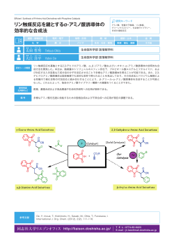 リン触媒反応を鍵とする&alpha;-アミノ酸誘導体の 効率的な合成法