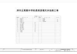 津市立東観中学校柔剣道場天井改修工事
