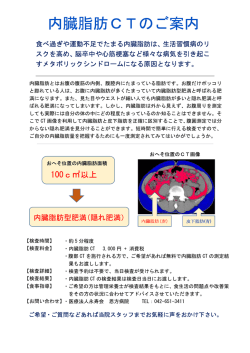 内臓脂肪CTのご案内