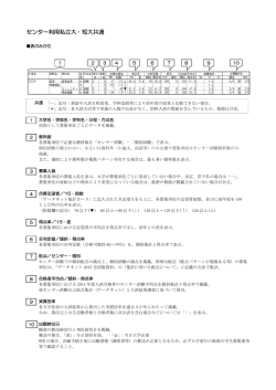 センター利用私立大・短大共通