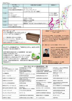 ワークショップ リンゴ木箱をリメイクしよう！ プログラム