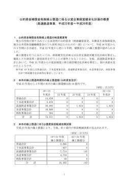 公的資金補償金免除繰上償還に係る公営企業経営健全
