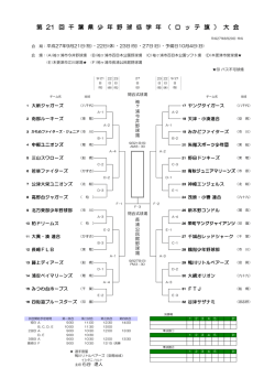 第 21 回 千 葉 県 少 年 野 球 低 学 年 （ ロ ッ テ 旗 ） 大