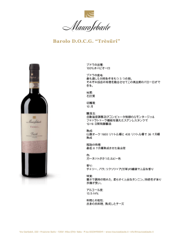 Barolo DOCG “Trèsüri”