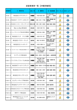 労働者派遣事業者一覧及びリーフレット