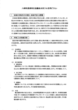 八鐘町農業再生協議会水田フル活用ビジョン