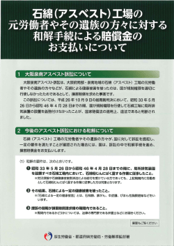和解手続きによる賠償金お支払いについて [PDFファイル／633KB]