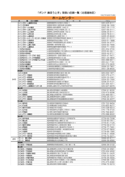 北信越地区 店舗一覧
