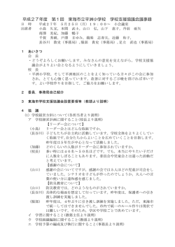 第1回 5月25日 議事録