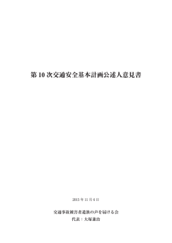 公述人意見書 - 交通事故被害者遺族の声を届ける会