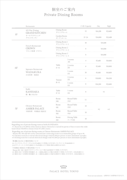 レストラン個室 一覧（PDF）