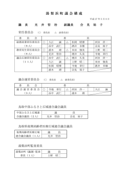 委員会等の構成 - 湯梨浜町役場