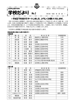 学校だより No.1