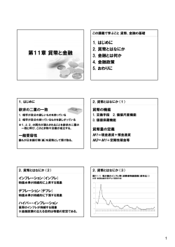 第11章貨幣と金融