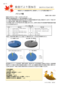 検査だより第56号 2015年11月26日発行