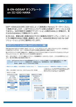 製造業会計・販売テンプレート on IIJ GIO for SAP HANA