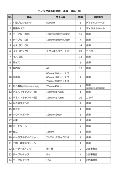 貸出備品一覧