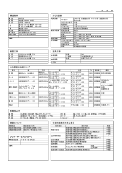構造躯体 おもな設備 断熱工事 外部仕上げ 保証について 住宅性能表示