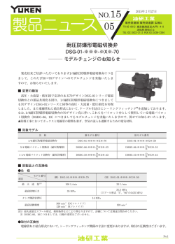 耐圧防爆形電磁切換弁 DSG-01