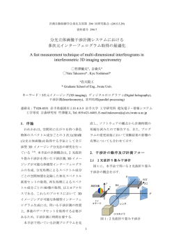 分光立体画像干渉計測システムにおける 多次元インターフェログラム