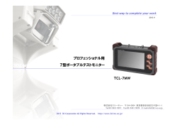 プロフェッショナル用 7型ポータブルテストモニター TCL-7MW