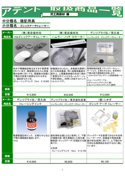 中分類名： 小分類名： 描記用具