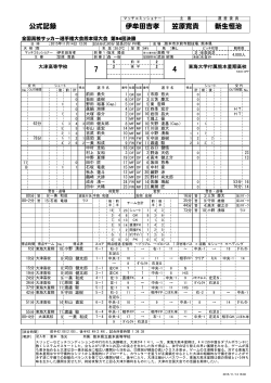 公式記録 笠原寛貴 新生恒治 伊牟田吉孝