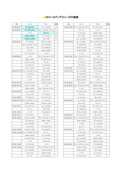 ブンデスリーガ2015-16試合日程（PDF・日本語）
