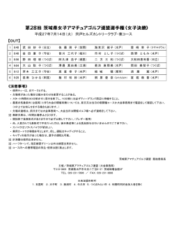 第28回 茨城県女子アマチュアゴルフ連盟選手権〈女子決勝〉