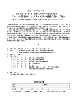 マイオイル&ミツバチ救出作戦ご案内（PDFファイル）