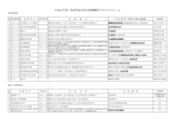 H27総合防災訓練概要・スケジュール