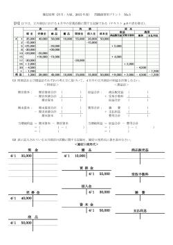 簿記原理（担当：大塚、2000年度） 問題演習用プリント No