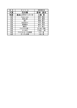 大賞 花の精 若林 達夫