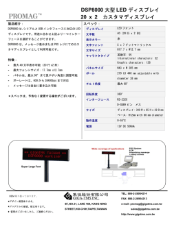 DSP8000 大型 LED ディスプレイ 20 x 2 カスタマ