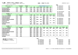 南米・北米&frasl;日本 サービス - Wan Hai Lines