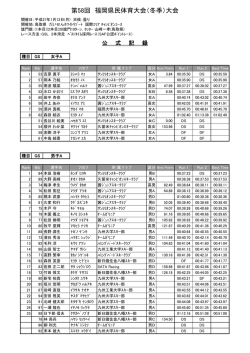 第58回 福岡県民体育大会（冬季）大会