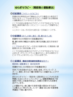 ゆらぎセラピー （関節微小運動療法）